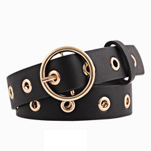 Load image into Gallery viewer, Metal Hole Metal Belt Women Girl quality Imitation leather Belt cinto cinturon feminino mujer cintos para as mulheres kemer