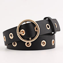 Load image into Gallery viewer, Metal Hole Metal Belt Women Girl quality Imitation leather Belt cinto cinturon feminino mujer cintos para as mulheres kemer