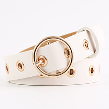 Load image into Gallery viewer, Metal Hole Metal Belt Women Girl quality Imitation leather Belt cinto cinturon feminino mujer cintos para as mulheres kemer