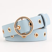 Load image into Gallery viewer, Metal Hole Metal Belt Women Girl quality Imitation leather Belt cinto cinturon feminino mujer cintos para as mulheres kemer