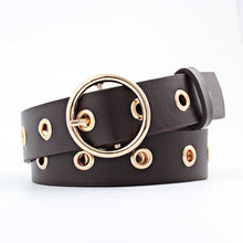 Load image into Gallery viewer, Metal Hole Metal Belt Women Girl quality Imitation leather Belt cinto cinturon feminino mujer cintos para as mulheres kemer