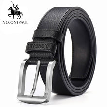 Load image into Gallery viewer, NO.ONEPAUL buckle men belt High Quality cow genuine leather luxury strap male belts for men new fashion classice vintage pin

