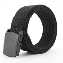 Load image into Gallery viewer, Men Female Belts Military Nylon Adjustable Belt Men Outdoor Travel Tactical Waist Belt with Plastic Buckle for Pants 130cm
