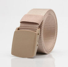 Load image into Gallery viewer, Men Female Belts Military Nylon Adjustable Belt Men Outdoor Travel Tactical Waist Belt with Plastic Buckle for Pants 130cm

