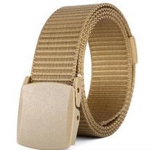 Load image into Gallery viewer, Men Female Belts Military Nylon Adjustable Belt Men Outdoor Travel Tactical Waist Belt with Plastic Buckle for Pants 130cm
