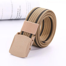 Load image into Gallery viewer, Men Female Belts Military Nylon Adjustable Belt Men Outdoor Travel Tactical Waist Belt with Plastic Buckle for Pants 130cm
