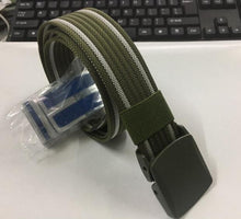 Load image into Gallery viewer, Men Female Belts Military Nylon Adjustable Belt Men Outdoor Travel Tactical Waist Belt with Plastic Buckle for Pants 130cm
