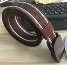 Load image into Gallery viewer, Men Female Belts Military Nylon Adjustable Belt Men Outdoor Travel Tactical Waist Belt with Plastic Buckle for Pants 130cm
