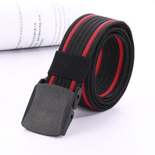 Load image into Gallery viewer, Men Female Belts Military Nylon Adjustable Belt Men Outdoor Travel Tactical Waist Belt with Plastic Buckle for Pants 130cm
