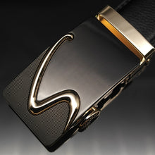 Load image into Gallery viewer, [LFMB]Famous Brand Belt Men Top Quality Genuine Luxury Leather Belts for Men,Strap Male Metal Automatic Buckle

