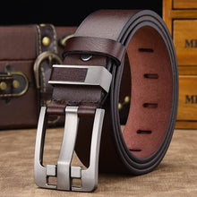 Load image into Gallery viewer, [DWTS]belt male leather belt men genuine leather strap luxury pin buckle casual men belt ancy vintage jeans high quality
