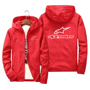 Alpinestars Spring Summer High Mountain Star Jacket Men's Street Windbreaker Hoodie Zipper Thin Jacket Men's Casual Jacket 7XL